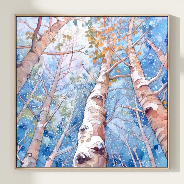 Impressão de pintura de aquarela florestal (Criador carregado)