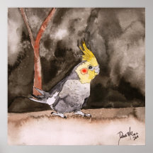 impressão de pintura de aves da galinha