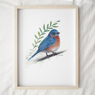 Impressão de Pintura de Bluebird