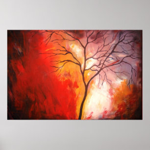 Impressão de pintura de Canvas abstrato