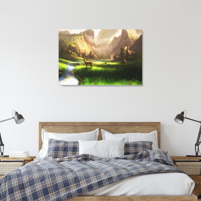 Impressão de pintura de óleo de Deer Valley (Insitu(Quarto))