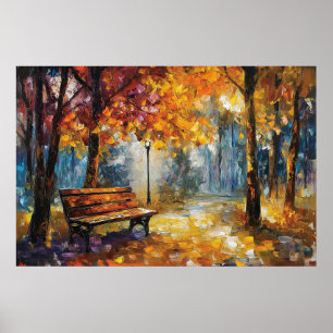 Impressão de Pintura de Óleo Texturizado com Brilh