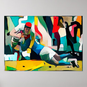 Impressão de pintura de rugby