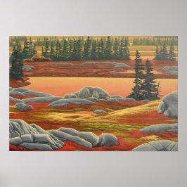 Impressão de pintura de Urso de Arte Canadiano
