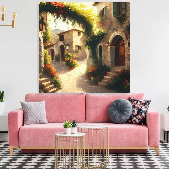 Impressão de pintura na vila italiana, Arte na par (Insitu(Sala de estar))
