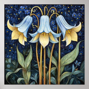 Impressão de Pintura Whimsical Bluebell