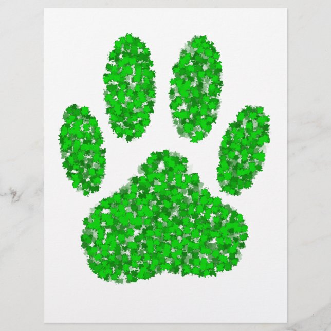 Impressão de Pista de Cachorro Verde (Frente)