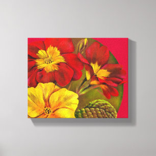Impressão de plástico fino com canvas vermelho flo