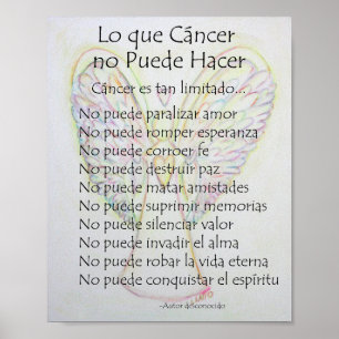 Impressão de poema do Cancer Puede Hacer
