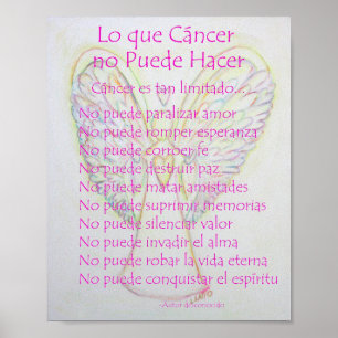 Impressão de poema do Cancer Puede Hacer