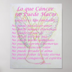 Impressão de poema do Cancer Puede Hacer