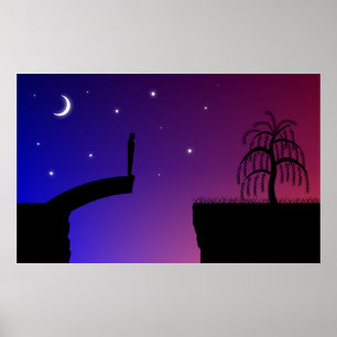 Impressão de ponte quebrada