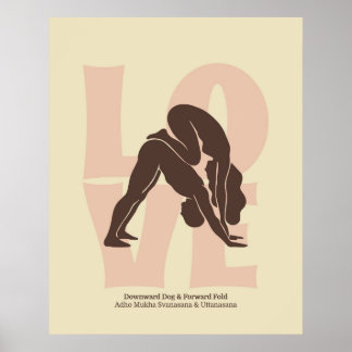 Impressão de Pose de Yoga para Casais | Arte de Pa
