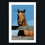 Impressão de Poster<br><div class="desc">Retrato de Cavalo - Rosto/Cabeça de Cavalo - Olho de Cavalo - Animal Digital / Arte de Cavalo - Trabalho de arte de Aquarela Digital de Cavalo</div>