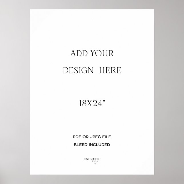 Impressão de Poster 18x24"  (Frente)