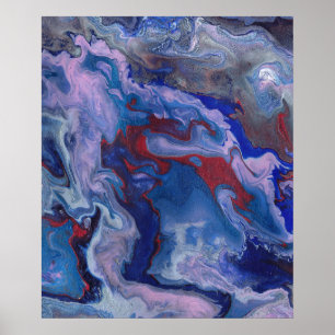 Impressão de Poster Abstrato Vibrante de Vapor