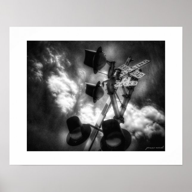 Impressão de Poster B&W Rustbelt Rail Sentinel (Frente)