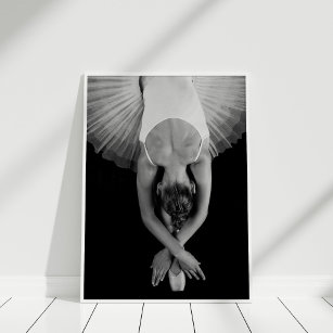 Impressão de Poster Ballerina Preta e Branca