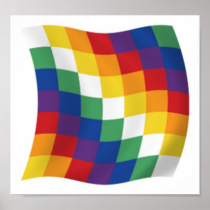 Impressão de Poster da Bandeira Aymara