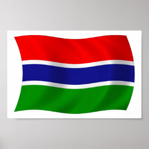 Impressão de Poster da Bandeira da Gâmbia