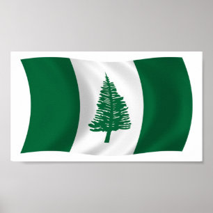 Impressão de Poster da Bandeira da Ilha Norfolk