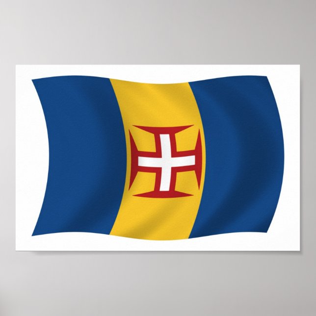 Impressão de Poster da Bandeira da Madeira (Frente)