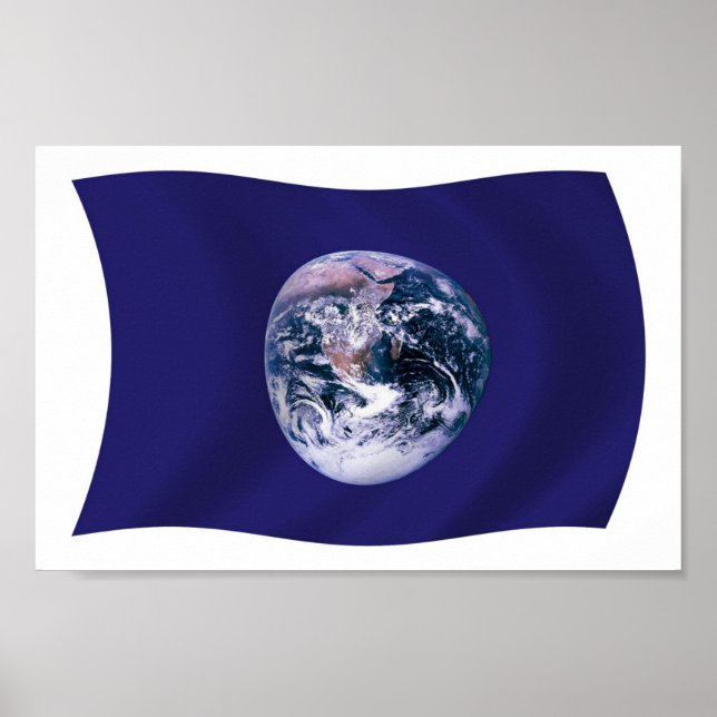 Impressão de Poster da Bandeira da Terra (Frente)