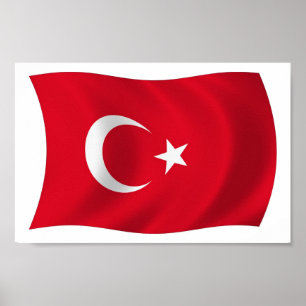 Impressão de Poster da Bandeira da Turquia