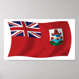 Impressão de Poster da Bandeira das Bermudas