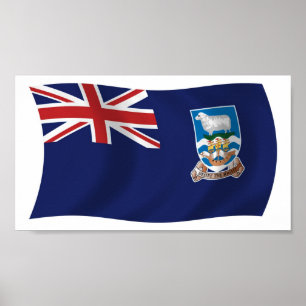 Impressão de Poster da Bandeira das Ilhas Falkland