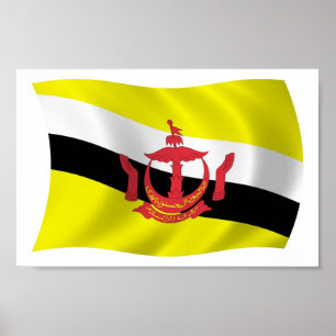 Impressão de Poster da Bandeira de Brunei