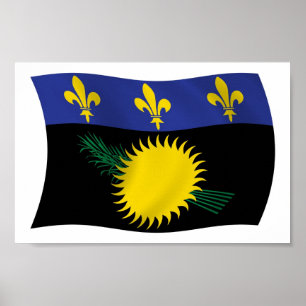 Impressão de Poster da Bandeira de Guadeloupe