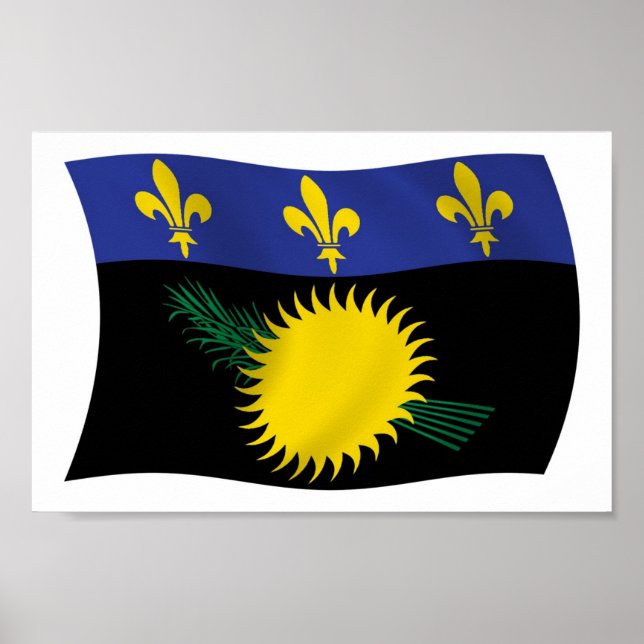 Impressão de Poster da Bandeira de Guadeloupe (Frente)
