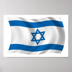 Impressão de Poster da Bandeira de Israel