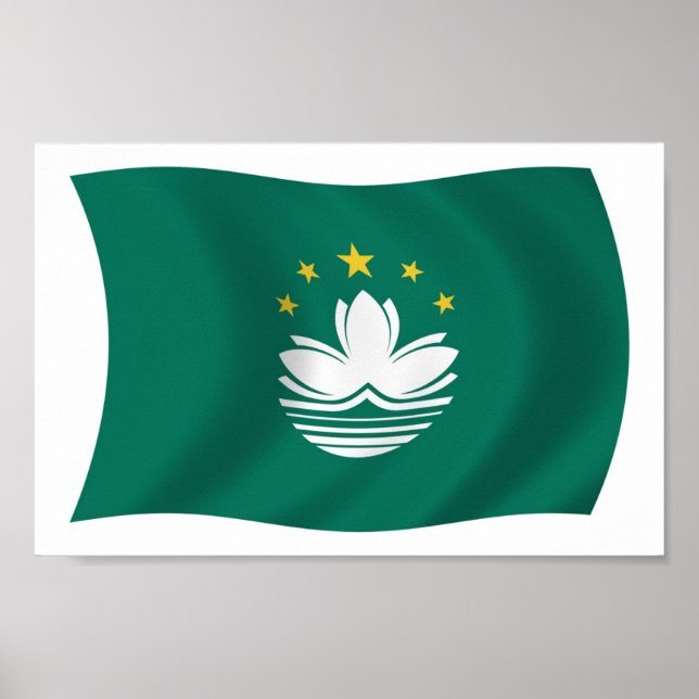 Impressão de Poster da Bandeira de Macau (Frente)