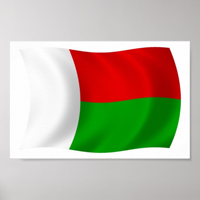 Impressão de Poster da Bandeira de Madagascar (Frente)