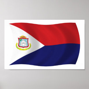 Impressão de Poster da Bandeira de Sint Maarten