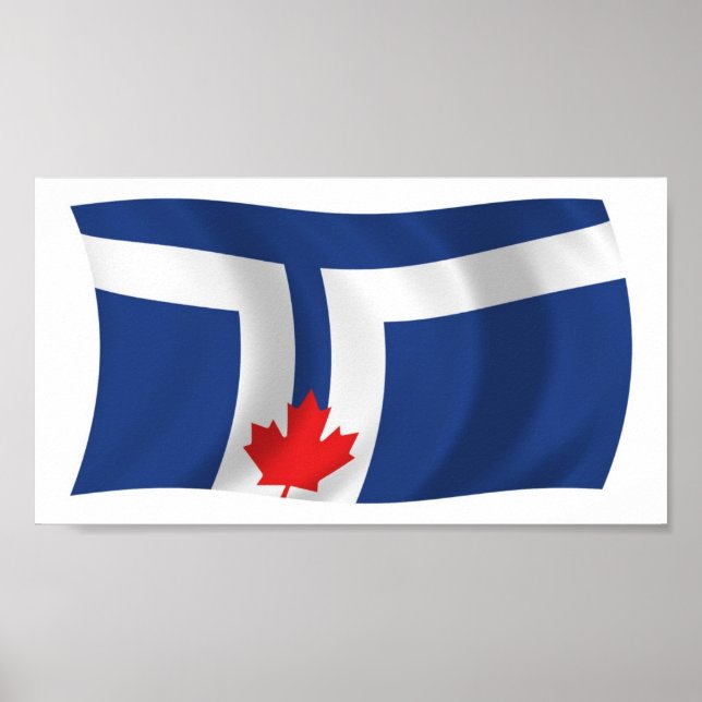 Impressão de Poster da Bandeira de Toronto (Frente)