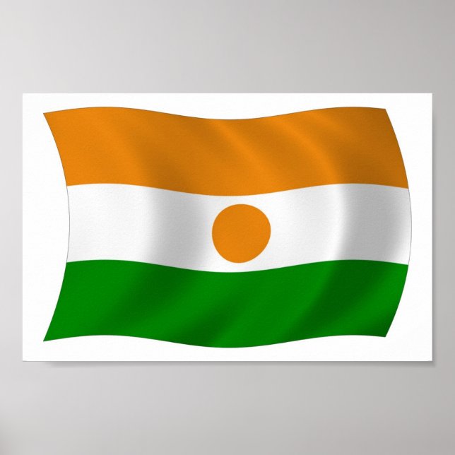Impressão de Poster da Bandeira do Níger (Frente)