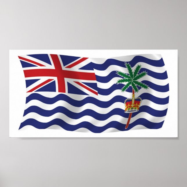 Impressão de Poster da Bandeira do Território Brit (Frente)