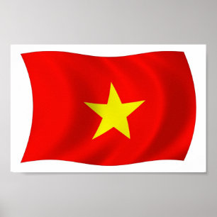Impressão de Poster da Bandeira do Vietnã