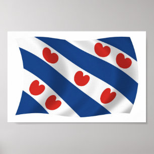 Impressão de Poster da Bandeira dos Frísios