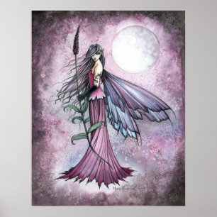 Impressão de Poster da Fada da Lua Lavanda