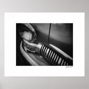 Impressão de Poster da Grade Vintage Mercury B&W