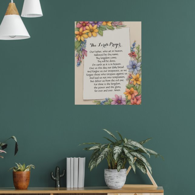 Impressão de Poster da Oração do Senhor 24x30 (Sala de Estar 1)