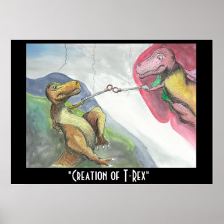impressão de Poster de 28"x20" "Criação de T-Rex"