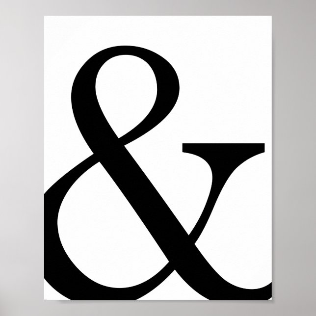 Impressão de Poster de Ampersand Serif (Frente)