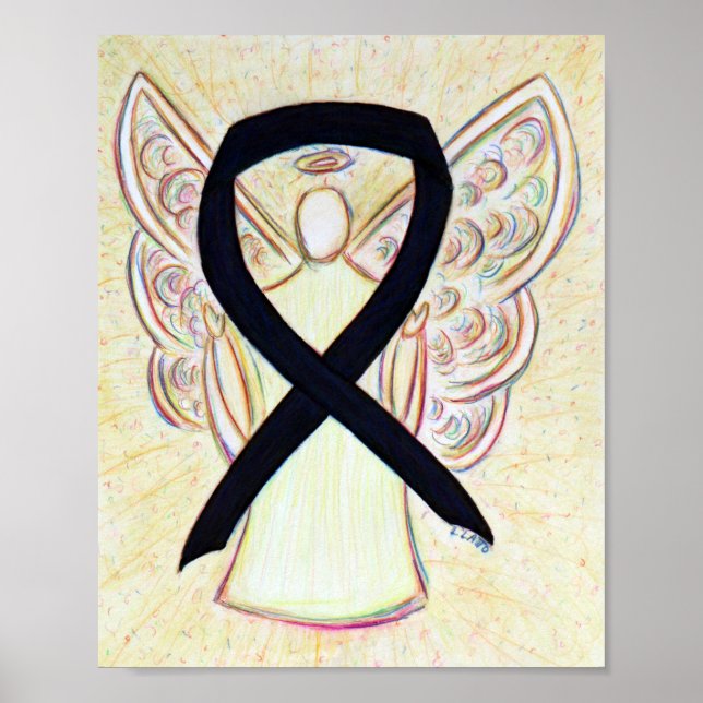 Impressão de Poster de anjo de fita de sensibiliza (Frente)