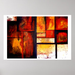 Impressão de Poster de Arte abstrato quadrada