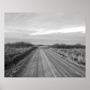 Impressão de Poster de Arte Black & White Country
